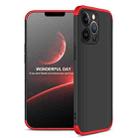 For iPhone 13 Pro GKK Three Stage Splicing Full Coverage PC Phone Case (Black Red) - 1