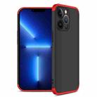 For iPhone 13 Pro Max GKK Three Stage Splicing Full Coverage PC Phone Case (Black Red) - 1