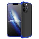 For iPhone 13 Pro Max GKK Three Stage Splicing Full Coverage PC Phone Case (Black Blue) - 1