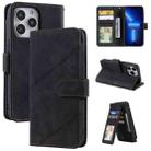 For iPhone 13 Pro Max Skin Feel Horizontal Flip Leather Phone Case (Black) - 1