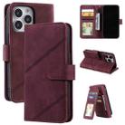 For iPhone 13 Pro Skin Feel Horizontal Flip Leather Phone Case (Red) - 1