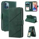 For iPhone 13 Skin Feel Horizontal Flip Leather Phone Case(Green) - 1