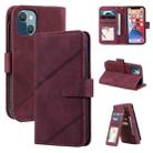 For iPhone 13 mini Skin Feel Horizontal Flip Leather Phone Case (Red) - 1