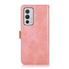 For OnePlus 9RT 5G KHAZNEH Dual-color Cowhide Texture Flip Leather Phone Case(Rose Gold) - 3