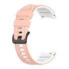 For Samsung Galaxy Watch4 Classic 42mm / 46mm Two-color Silicone Strap Watch Band(Pink White) - 1