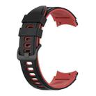 For Samsung Galaxy Watch4 Classic 42mm / 46mm Two-color Silicone Strap Watch Band(Black Red) - 1