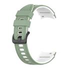 For Samsung Galaxy Watch4 Classic 42mm / 46mm Two-color Silicone Strap Watch Band(Light Green White) - 1