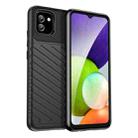 For Samsung Galaxy A03 164mm EU Version Thunderbolt Shockproof TPU Soft Phone Case(Black) - 1