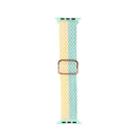 Adjustable Striped Woven Nylon Strap Watch Band For Apple Watch Series 8&7 41mm / SE 2&6&SE&5&4 40mm / 3&2&1 38mm(Pink Green) - 1