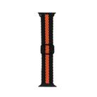 Adjustable Striped Woven Nylon Strap Watch Band For Apple Watch Series 8&7 41mm / SE 2&6&SE&5&4 40mm / 3&2&1 38mm(Black Orange) - 1