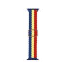Adjustable Striped Woven Nylon Strap Watch Band For Apple Watch Ultra 49mm / Series 8&7 45mm / SE 2&6&SE&5&4 44mm / 3&2&1 42mm(Blue Yellow Red) - 1