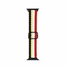 Adjustable Striped Woven Nylon Strap Watch Band For Apple Watch Ultra 49mm / Series 8&7 45mm / SE 2&6&SE&5&4 44mm / 3&2&1 42mm(Black Yellow White Red) - 1