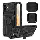 For iPhone 12 Kickstand Detachable Armband Phone Case(Black) - 1