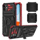 For iPhone 11 Kickstand Detachable Armband Phone Case (Red) - 1