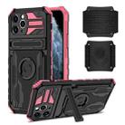 For iPhone 11 Pro Kickstand Detachable Armband Phone Case (Pink) - 1