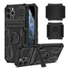 For iPhone 11 Pro Kickstand Detachable Armband Phone Case (Black) - 1