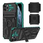 For iPhone 11 Pro Max Kickstand Detachable Armband Phone Case (Deep Green) - 1