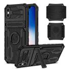 For iPhone X / XS Kickstand Detachable Armband Phone Case(Black) - 1