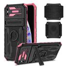 For iPhone XS Max Kickstand Detachable Armband Phone Case(Pink) - 1