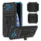 For iPhone XS Max Kickstand Detachable Armband Phone Case(Blue) - 1