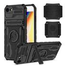 For iPhone SE 2022 / SE 2020 / 8 / 7 Kickstand Detachable Armband Phone Case(Black) - 1
