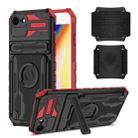 For iPhone SE 2022 / SE 2020 / 8 / 7 Kickstand Detachable Armband Phone Case(Red) - 1
