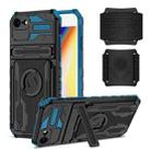 For iPhone SE 2022 / SE 2020 / 8 / 7 Kickstand Detachable Armband Phone Case(Blue) - 1