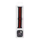 Adjustable Striped Woven Nylon Watch Band + Watch Case Set For Apple Watch Series 7 41mm/6&SE&5&4 40mm/3&2&1 38mm(Black Red) - 1