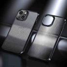 Ice Crystal Carbon Fiber Phone Case For iPhone 13 mini(Black) - 1