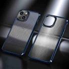 Ice Crystal Carbon Fiber Phone Case For iPhone 13(Blue) - 1