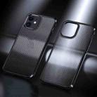 Ice Crystal Carbon Fiber Phone Case For iPhone 12 mini(Black) - 1