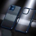 Ice Crystal Carbon Fiber Phone Case For iPhone 12 mini(Blue) - 1