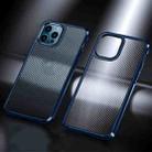 Ice Crystal Carbon Fiber Phone Case For iPhone 12 / 12 Pro(Blue) - 1