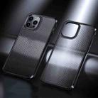 Ice Crystal Carbon Fiber Phone Case For iPhone 12 Pro Max(Black) - 1