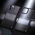 Ice Crystal Carbon Fiber Phone Case For iPhone 11 Pro Max(Black) - 1