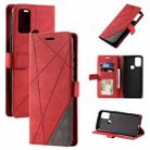 For Motorola Moto G Stylus 2021  Skin Feel Splicing Horizontal Flip Leather Phone Case(Red) - 1