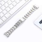 For Samsung Galaxy Watch4 40mm / 44mm Three-bead Small Waist Steel Strap Watch Band(Silver) - 1