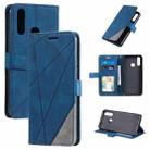 For vivo Y17 / Y3s / Y15 / Y12 / Y11 2019 Skin Feel Splicing Horizontal Flip Leather Phone Case(Blue) - 1