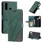 For vivo Y17 / Y3s / Y15 / Y12 / Y11 2019 Skin Feel Splicing Horizontal Flip Leather Phone Case(Green) - 1