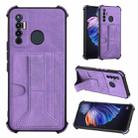 Dream Card Holder Leather Phone Case For Tecno Camon 17(Purple) - 1