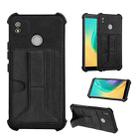 Dream Card Holder Leather Phone Case For Tecno Pop 4(Black) - 1