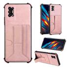 Dream Card Holder Leather Phone Case For Tecno Pova 2(Rose Gold) - 1