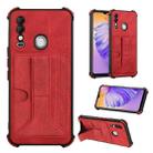 Dream Card Holder Leather Phone Case For Tecno Spark 8(Red) - 1