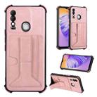 Dream Card Holder Leather Phone Case For Tecno Spark 8(Rose Gold) - 1