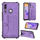 Dream Card Holder Leather Phone Case For Tecno Spark 8(Purple) - 1