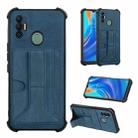 Dream Card Holder Leather Phone Case For Tecno Spark 7 / 7T(Blue) - 1