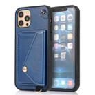 Crossbody Wallet Card Bag Phone Case For iPhone 12 mini(Blue) - 1