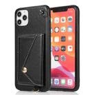 For iPhone 11 Crossbody Wallet Card Bag Phone Case (Black) - 1