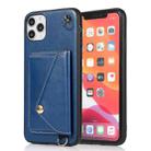 For iPhone 11 Pro Max Crossbody Wallet Card Bag Phone Case (Blue) - 1