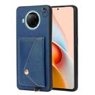 For Xiaomi Redmi Note 9 Pro 5G Crossbody Wallet Card Bag Phone Case(Blue) - 1